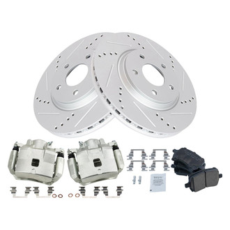 TRQ® - Performance Ceramic Front Brake Kit with Calipers