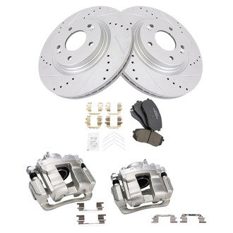 TRQ® - Performance Ceramic Front Brake Kit with Calipers
