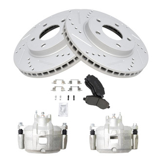 TRQ® - Performance Ceramic Front Brake Kit with Calipers