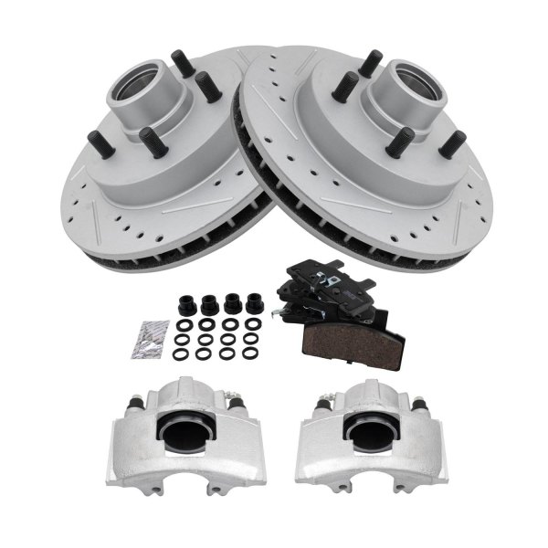 TRQ® - Ceramic Performance Brake Pad & Rotor Kit with Calipers