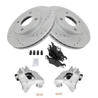 TRQ® - Performance Ceramic Front Brake Kit with Calipers