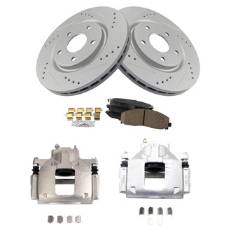 TRQ® - Performance Ceramic Front Brake Kit with Calipers