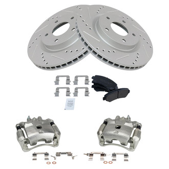 TRQ® - Performance Ceramic Front Brake Kit with Calipers