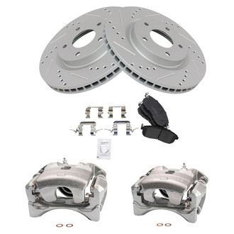 TRQ® - Performance Ceramic Front Brake Kit with Calipers