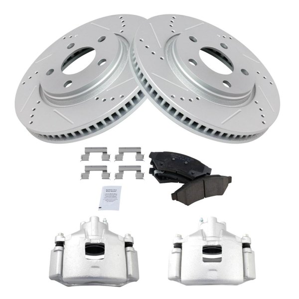 TRQ® - Performance Ceramic Front Brake Kit with Calipers