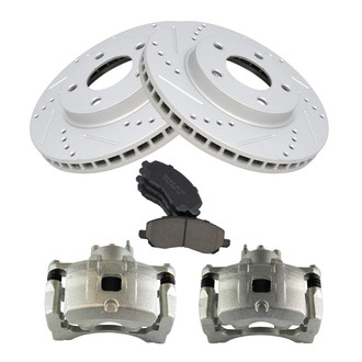 TRQ® - Performance Ceramic Front Brake Kit with Calipers