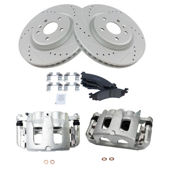 TRQ® - Performance Ceramic Front Brake Kit with Calipers