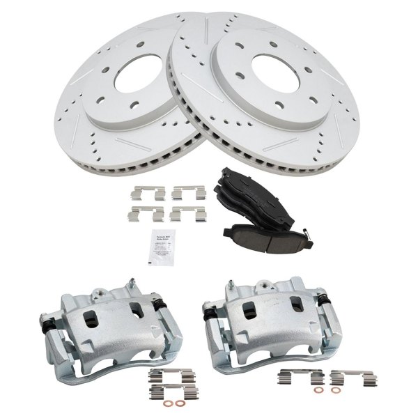 TRQ® - Performance Ceramic Front Brake Kit with Calipers