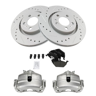 TRQ® - Performance Ceramic Front Brake Kit with Calipers