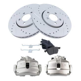 TRQ® - Performance Ceramic Front Brake Kit with Calipers