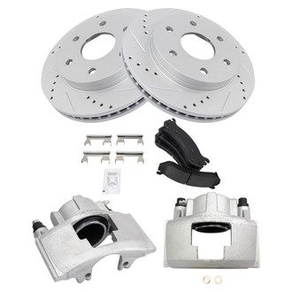TRQ® - Performance Ceramic Front Brake Kit with Calipers