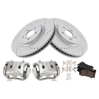 TRQ® - Performance Ceramic Front Brake Kit with Calipers
