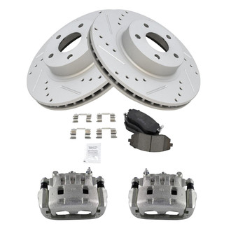 TRQ® - Performance Ceramic Front Brake Kit with Calipers