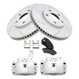 TRQ® - Performance Ceramic Front Brake Kit with Calipers