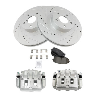 TRQ® - Performance Ceramic Front Brake Kit with Calipers