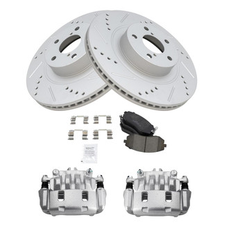 TRQ® - Performance Ceramic Front Brake Kit with Calipers