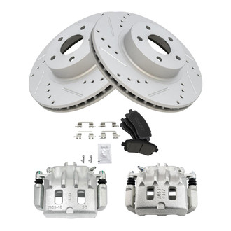 TRQ® - Performance Ceramic Front Brake Kit with Calipers