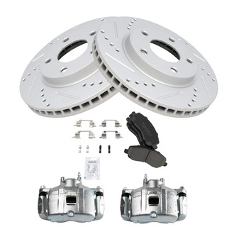 TRQ® - Performance Ceramic Front Brake Kit with Calipers