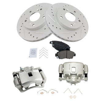 TRQ® - Performance Ceramic Front Brake Kit with Calipers