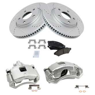 TRQ® - Performance Ceramic Front Brake Kit with Calipers