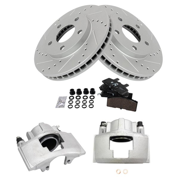 TRQ® - Performance Ceramic Front Brake Kit with Calipers