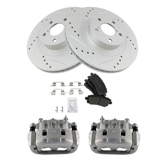TRQ® - Performance Ceramic Front Brake Kit with Calipers