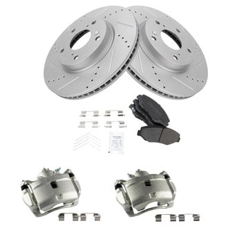 TRQ® - Performance Semi-Metallic Brake Kit with Calipers