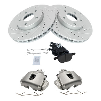 TRQ® - Performance Semi-Metallic Brake Kit with Calipers