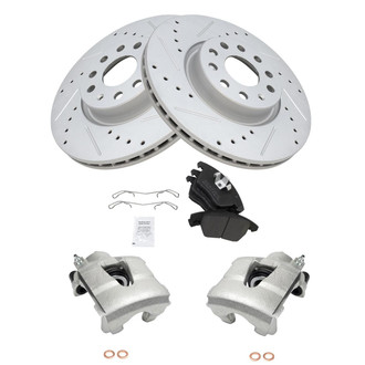 TRQ® - Performance Semi-Metallic Brake Kit with Calipers