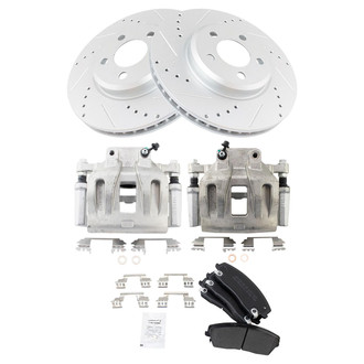 TRQ® - Performance Semi-Metallic Brake Kit with Calipers