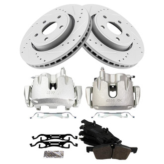 TRQ® - Performance Semi-Metallic Brake Kit with Calipers
