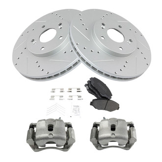 TRQ® - Performance Semi-Metallic Brake Kit with Calipers