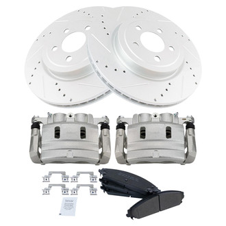 TRQ® - Performance Semi-Metallic Brake Kit with Calipers
