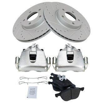 TRQ® - Performance Semi-Metallic Brake Kit with Calipers