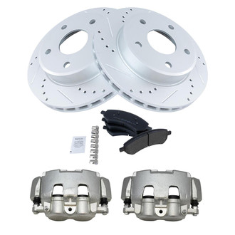 TRQ® - Performance Semi-Metallic Brake Kit with Calipers
