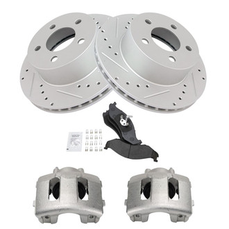 TRQ® - Performance Semi-Metallic Brake Kit with Calipers