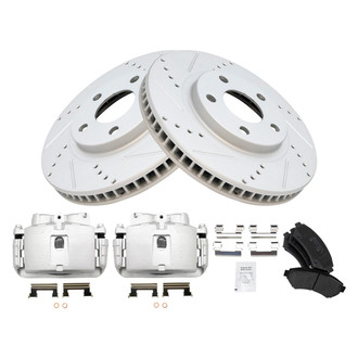 TRQ® - Performance Semi-Metallic Brake Kit with Calipers