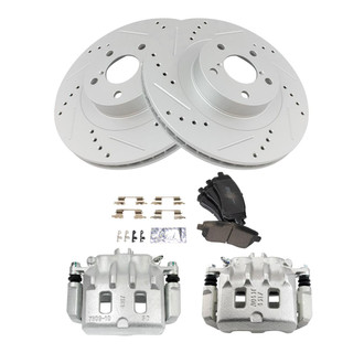 TRQ® - Performance Semi-Metallic Brake Kit with Calipers