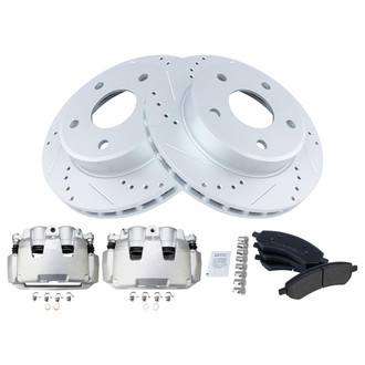 TRQ® - Performance Semi-Metallic Brake Kit with Calipers