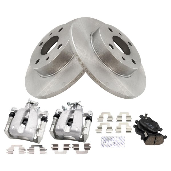 TRQ® - Ceramic Brake Pad & Rotor Kit with Calipers