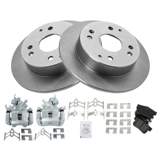 TRQ® - Rear Disc Brake Kit with Ceramic Pads and Calipers