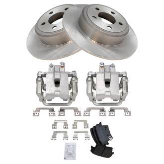 TRQ® - Rear Disc Brake Kit with Semi-Metallic Pads and Calipers
