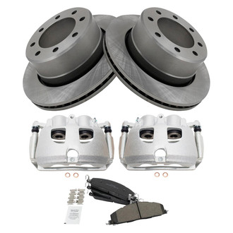 TRQ® - Rear Disc Brake Kit with Semi-Metallic Pads and Calipers