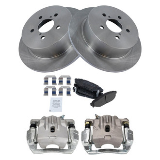 TRQ® - Rear Disc Brake Kit with Semi-Metallic Pads and Calipers