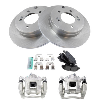 TRQ® - Rear Disc Brake Kit with Semi-Metallic Pads and Calipers
