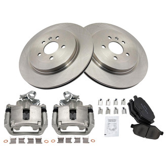 TRQ® - Rear Disc Brake Kit with Semi-Metallic Pads and Calipers