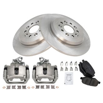 TRQ® - Rear Disc Brake Kit with Semi-Metallic Pads and Calipers