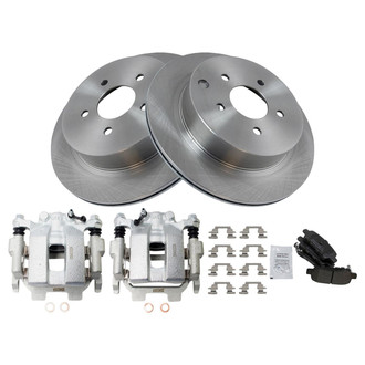 TRQ® - Disc Brake Kit with Semi-Metallic Pads and Calipers