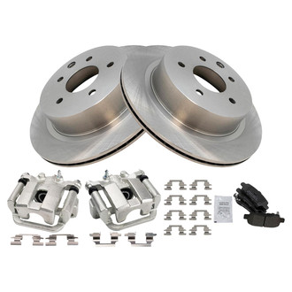 TRQ® - Disc Brake Kit with Semi-Metallic Pads and Calipers