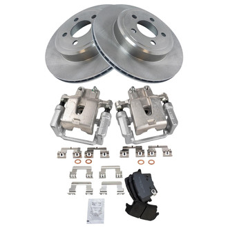 TRQ® - Rear Disc Brake Kit with Semi-Metallic Pads and Calipers